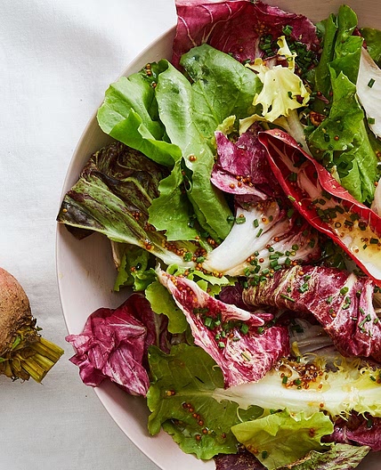 Escarole and Radicchio Salad with Honey-Mustard Vinaigrette Recipe