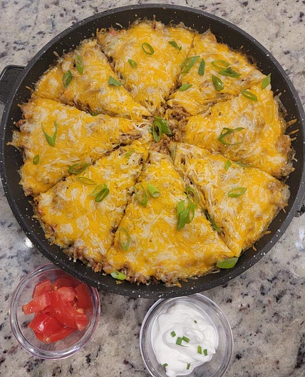 Mexican sweet cornbread pizza