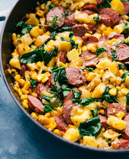 Smoked Sausage, Potatoes, & Corn