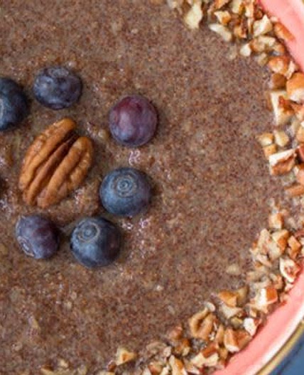 Teff Porridge with Walnuts and Blueberries