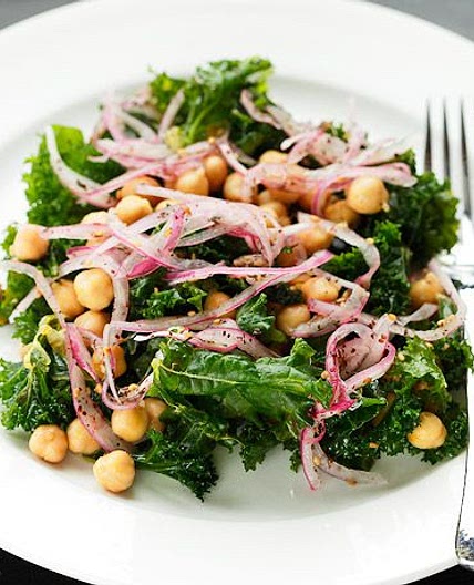 Marinated Kale and Chickpea Salad With Sumac Onions Recipe