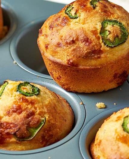 Jalapeño Cheddar Cornbread Muffins