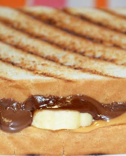 Sandwich de nutella y plátano