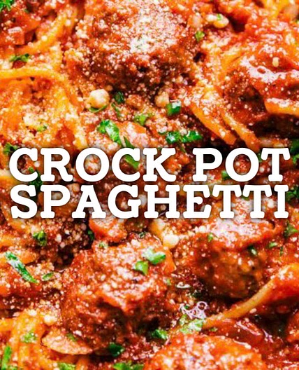Crock Pot Spaghetti Cookout