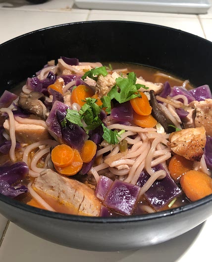 Asian chicken noodle soup