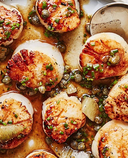 Seared Scallops With Brown Butter and Lemon Pan Sauce Recipe