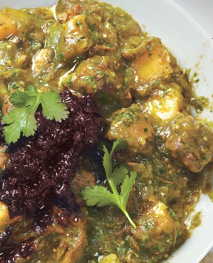 Pork Chile Verde with Red Chile Salsa