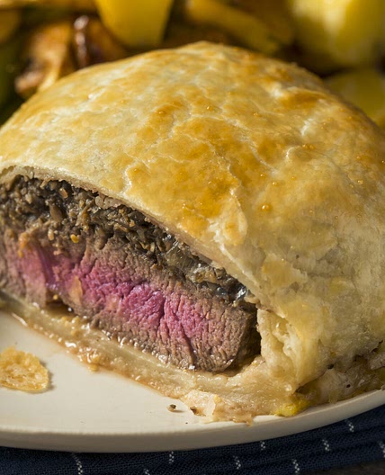 Individual Beef Wellingtons with Caramelized Onions and Compound Butter