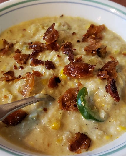 Jalapano vanilla corn chowder (dairy free)
