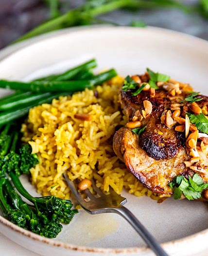 Easy baked saffron chicken and rice