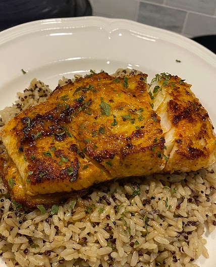 Butter lemon Halibut Filet