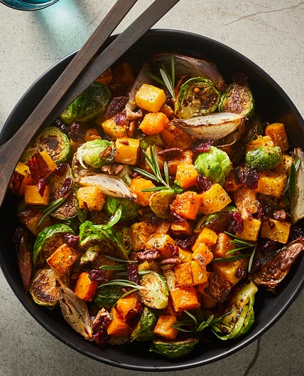 Roasted Brussels Sprout & Butternut Squash Salad