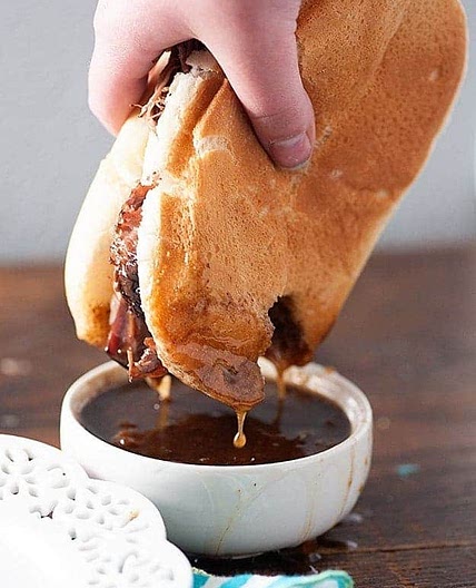 Slow Cooker French Dip Sandwiches