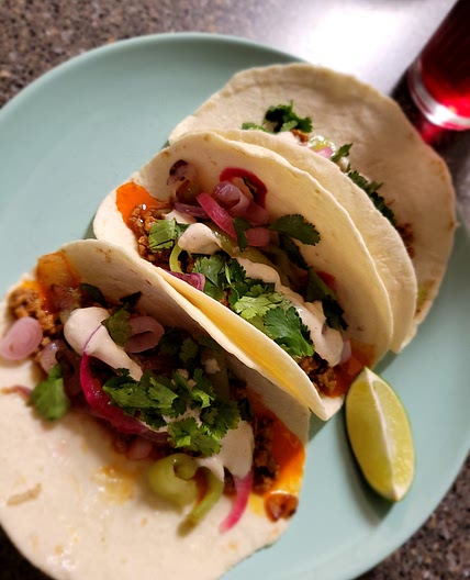 Citrus pork tacos