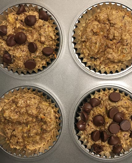 Low Carb Banana Zucchini Muffins