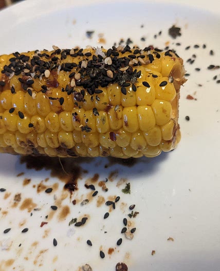 Tim Anderson's gegrilde maïs met ponzu en shichimi