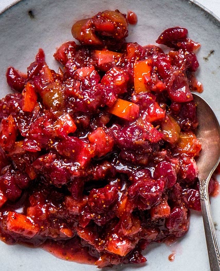 Cranberry Chutney With Orange, Figs, and Mustard Recipe