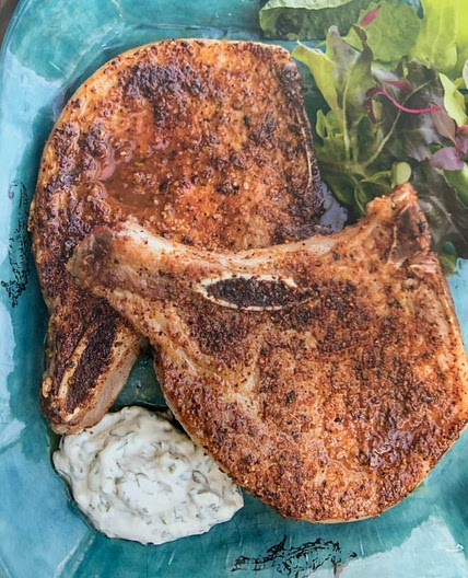 Cajun Pork Chops with Aioli