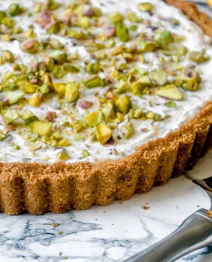 Cannoli Pie Tart - No Bake Recipe with Creamy Ricotta Filling
