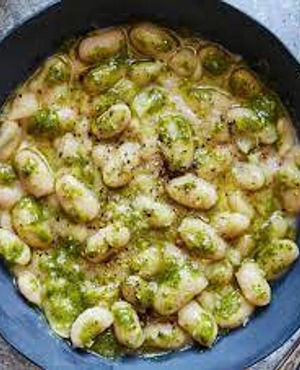 Creamy White Beans With Herb Oil