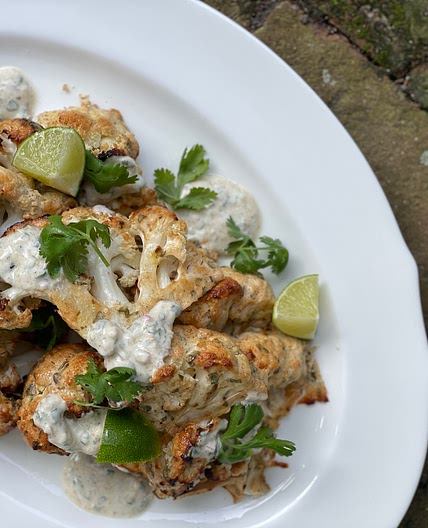 Yogurt Roasted Cauliflower
