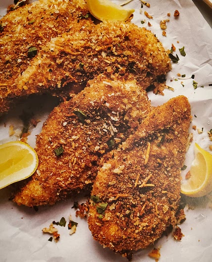 Asiago-Crusted Chicken Breasts