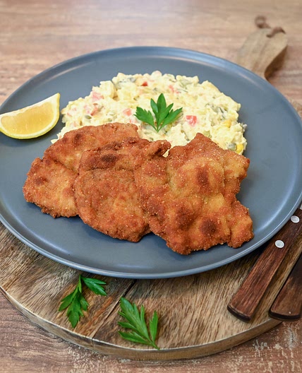 Pork Schnitzel With Traditional Potato Mayonnaise Salad