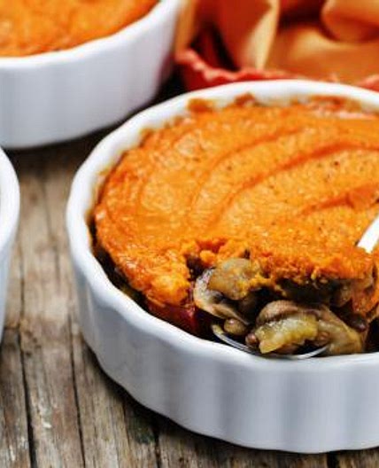 Recette de Mini hachis Parmentier végétariens à la patate douce et aux lentilles