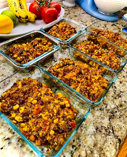 Healthy One Pan Cheesy Quinoa Taco Skillet
