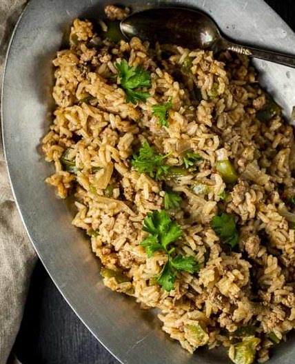 Classic Cajun Style Dirty Rice Recipe