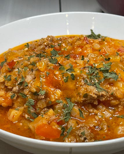 Easy One Pot Keto Stuffed Bell Pepper Casserole