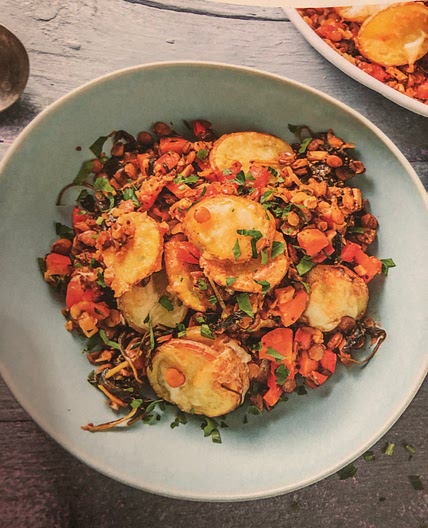 Lentil and vegetable hotpot