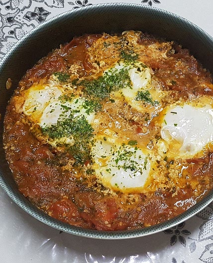 Shakshuka ou moqueca de ovo (versao low carb)