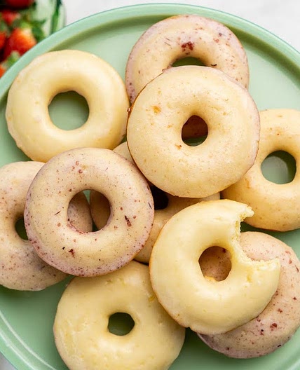 Vanilla Buttermilk Donuts with Fruity Glazes