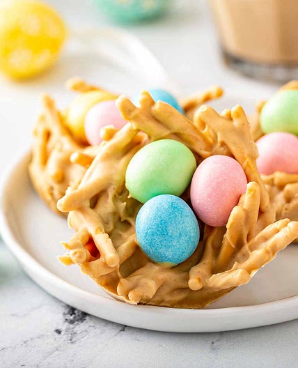 Easter Egg Peanut Butter Haystacks