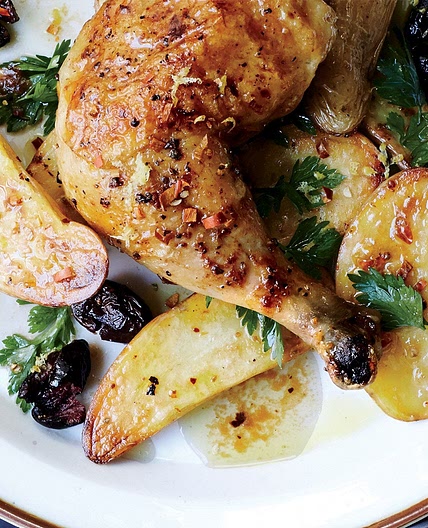Roast Chicken with Potatoes and Olives