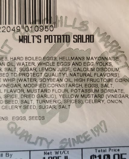 Walt Churchill's Potato Salad
