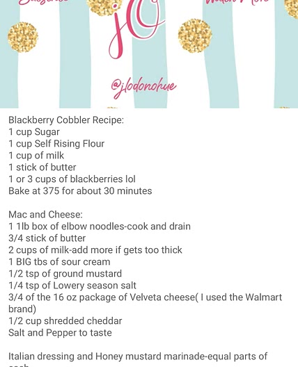 Cobbler Recipe