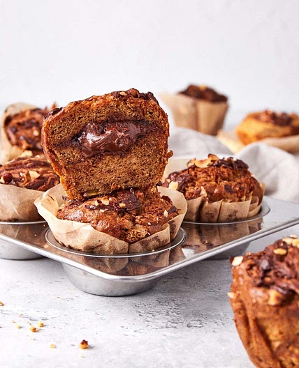 vegan nutella banana muffin recipe
