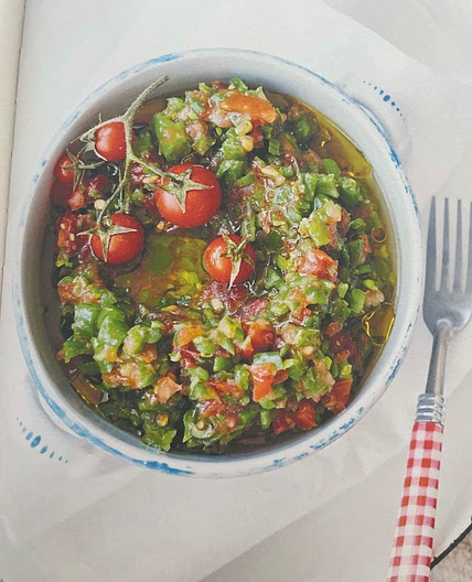 Green Bean, Tomato and Mint Mash
