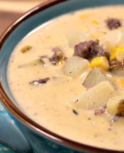 Crock-Pot Cheesy Harvest Potato Chowder Recipe