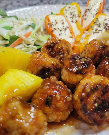 Honey Sriracha Glazed Turkey Meatballs