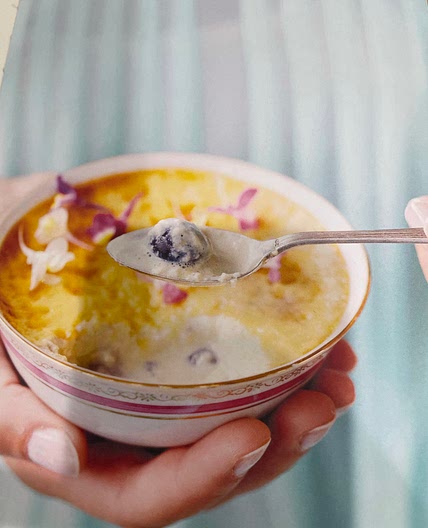 Baked Blueberry Custards