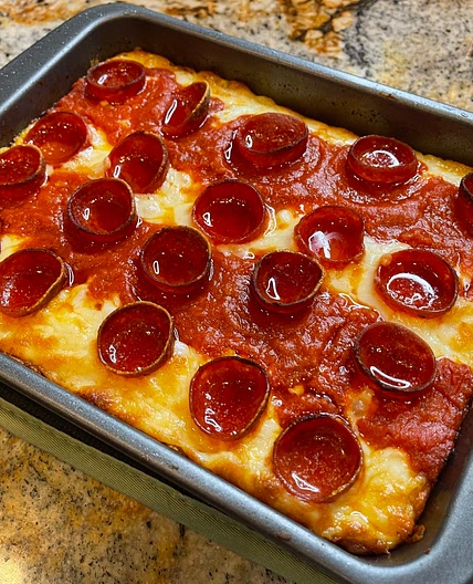 Keto Detroit Style Pizza