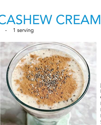 Cashew cream smoothie