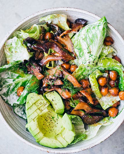 Vegan Oyster Mushroom Caesar Salad — Green Kitchen Stories