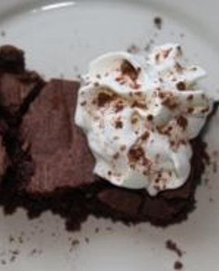 Dark chocolate brownie just right