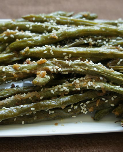 Green Beans with Honey Tahini Glaze