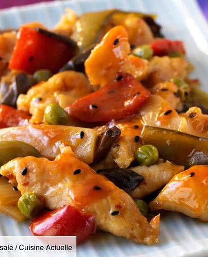 Poulet au Poivrons cuits au four