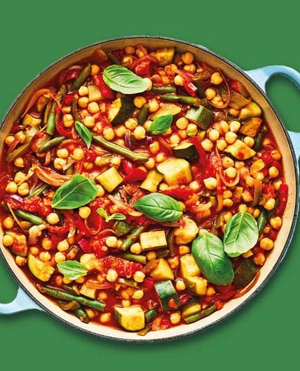 Warming chickpea ratatouille